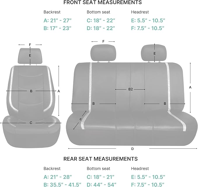 FH Group Full Set Faux Leather Car Seat Covers - Universal Fit, Low Back Front Seat Covers, Airbag Compatible, Split Bench Rear, Seat Cover for SUV, Sedan, Red