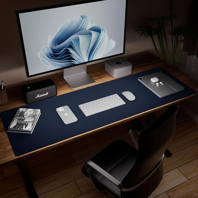 Aothia Leather Desk Pad Protector, Office Desk Mat, Large Mouse Pad, Laptop