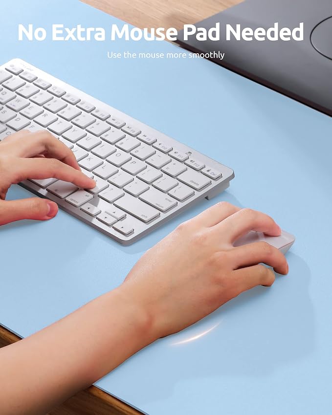 YSAGi Leather Desk Protector, Office Mat, Large Mouse Mat, Non-Slip PU Leather