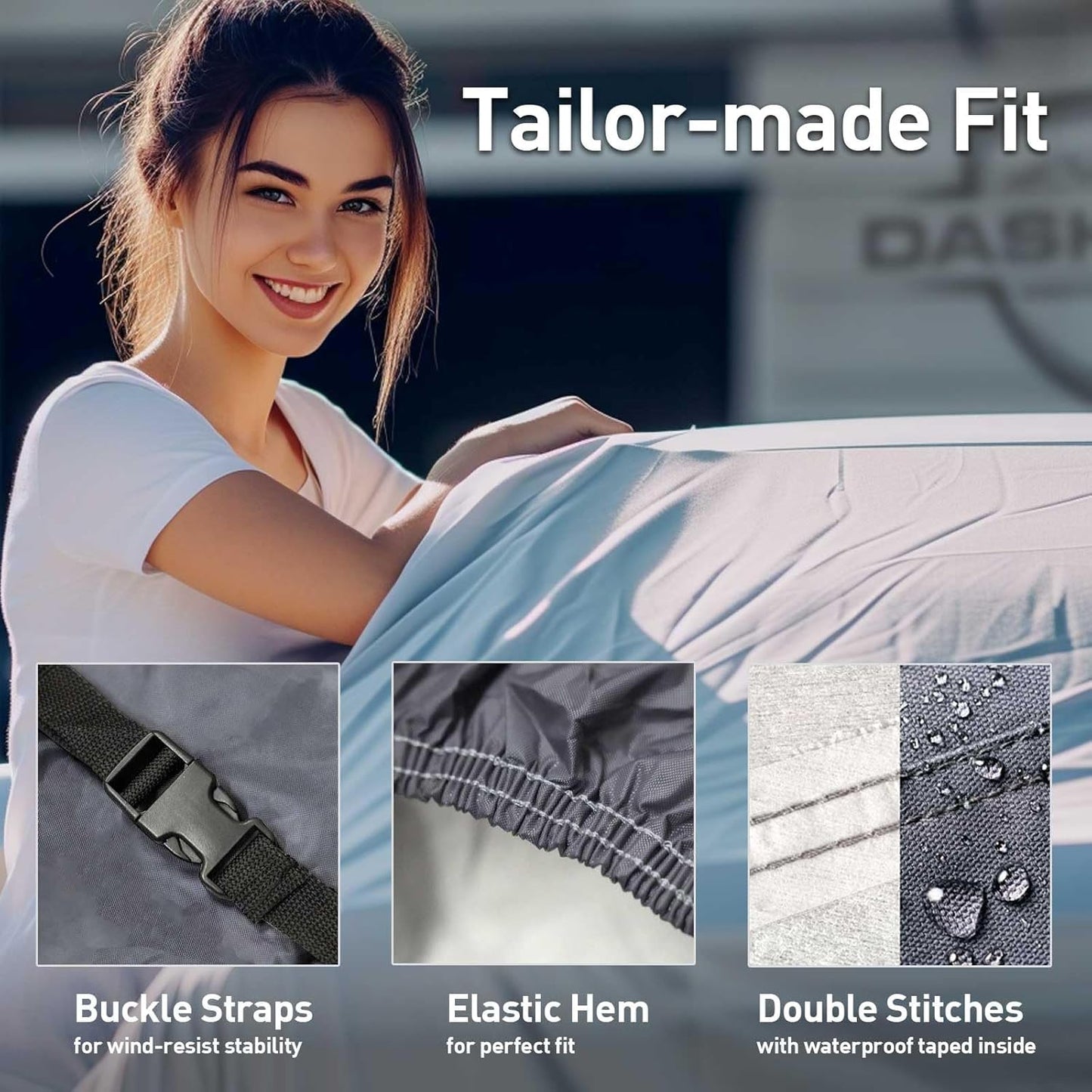 DaShield Ultimum Series Cadillac Series 75 Fleetwood 1941-1948 All Weather Protection Semi Custom Fit Dust, Sun, Snow, Rain Protection Indoor Outdoor