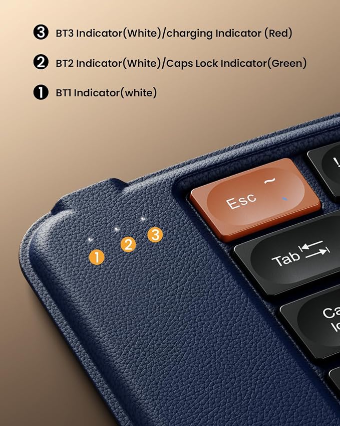 ProtoArc Ergonomic Foldable Keyboard, XK03 Split Folding Travel Bluetooth