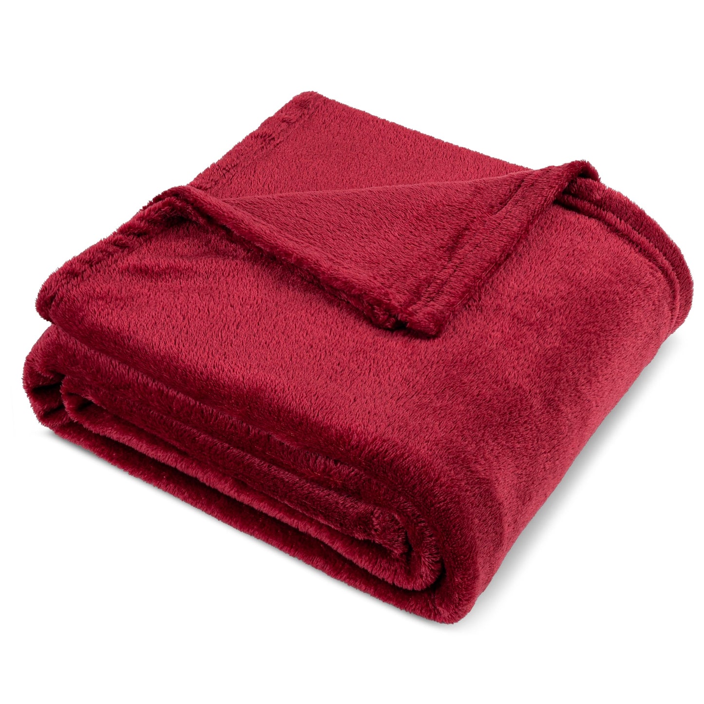 PAVILIA Wine Red Fleece Throw Blanket for Couch, Maroon Burgundy Soft Fuzzy Flannel Throw for Sofa, Luxury Plush Microfiber Bed Blanket, Cozy Home Decorative Velvet Gift Blanket, 50x60
