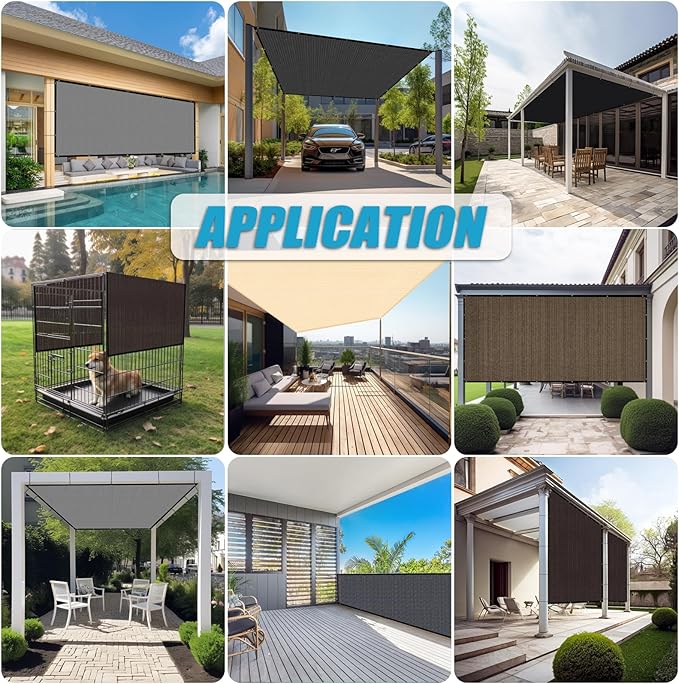 Amagenix 90% Shade Fabric 13'X 15' Sand Sun Shade Cloth with Grommets for Pergola Replacement Shade Cover Canopy, Heavy Duty, Cable Zip Ties Included (We Customized)