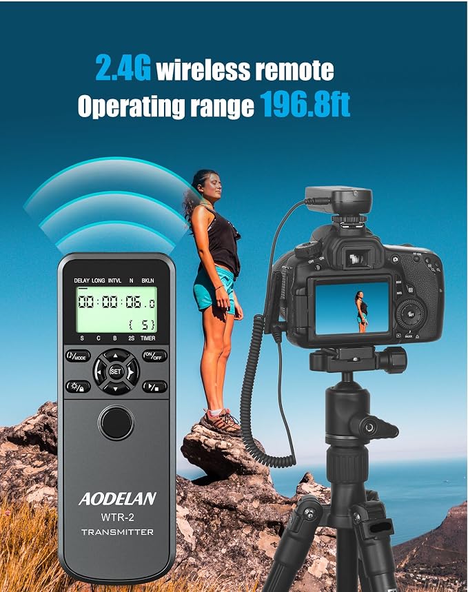 Camera Wireless Interval Shutter Remote Timer Release Compatible