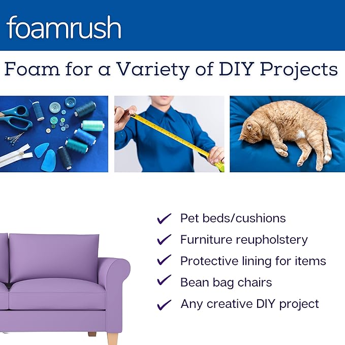 FoamRush 6-Inch Bunk (32" x 75") High Density Foam RV Mattress Replacement, Medium Firm, Pressure Relief, Travel Camper Trailer Truck, Made in USA, CertiPUR-US Certified, Cover Not Included