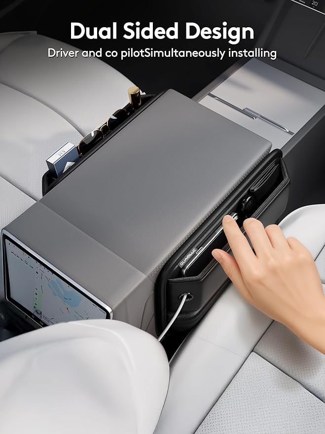 2 Pack Car Seat Gap Filler, Leather Seat Gap Organizer with Sun Visor Organizer, Front Seat Storage for Phone, Sunglasses, Cards and Keys, Fits Most Cars SUVs and Trucks