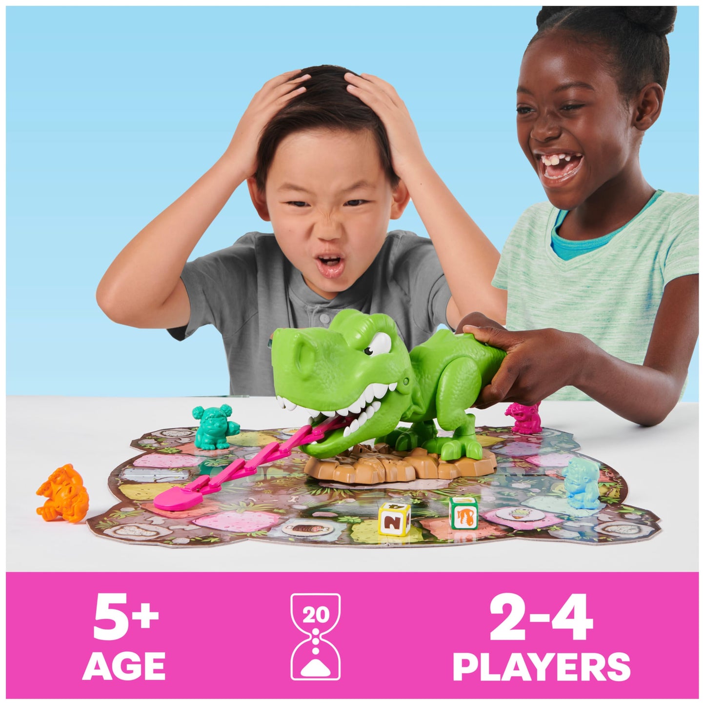 Spin Master Games, Snack-O-Saurus Rex, Interactive Dinosaur Toy for Kids, Board Games for Family Night, 2-4 Players, for Ages 5 & Up