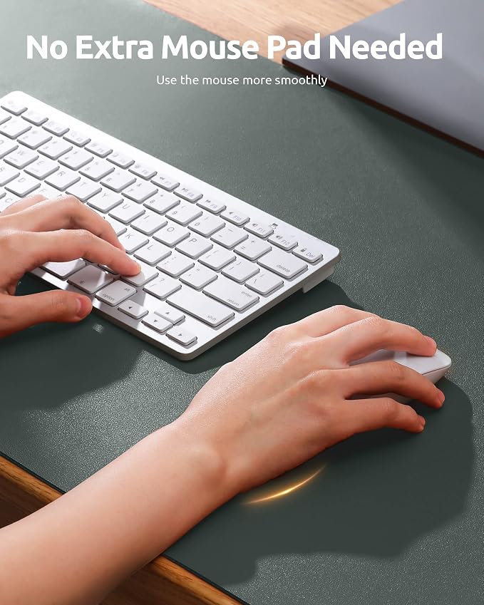 YSAGi Leather Desk Pad Protector, Office Desk Mat, Large Mouse Pad, Non-Slip PU
