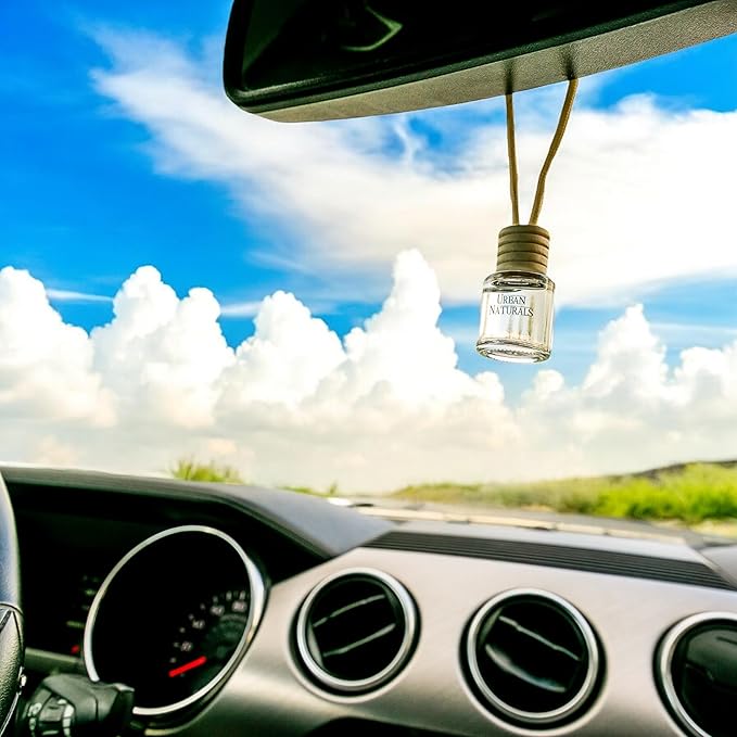 Urban Naturals Car Air Freshener Smoked Vanilla Scent Diffuser, Long Lasting Car Fresheners Made in USA, Odor Eliminating Technology, Hanging Auto Accessories + Vent Clip (1 Pack)