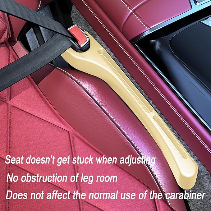 2PCS Car Seat Gap Filler,Gap Stopper Fill Gap Between Seat and Console,Built-in Recessed Storage Organizer,Universal for Most Cars Trucks SUVs to Stop Things from Dropping(Beige)