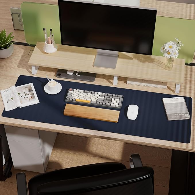 Aothia Leather Desk Pad Protector, Office Desk Mat, Large Mouse Pad, Laptop