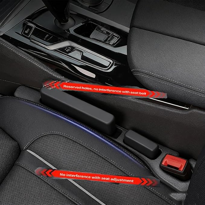 YANTING Car Seat Gap Filler 2 Pack - No Drop Seat Guard, Universal Car Seat Gap Plug with Storage Slot, Durable Non-Slip Material, Anti-Drop Gap Filler for Cars, Trucks & SUV (Beige)