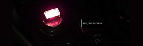 2 Piece Color Ultra USB Plug In Mini LED Car Interior Ambient Lighting Lamp Kit (WHITE)