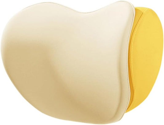 Car Headrest Lumbar Support Cushion for VW Golf VIII VI V IV III II I Mk 8 7 6 5 4 3 R GTE/GTI/GTD/Clubsport 45, Memory Foam Relieve Fatigue Breathable Car Seat Neck Pillow,Yellow-Headrest
