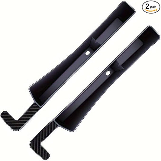 2pcs car seat Gap Filler,car seat Gap Filler Organizer, car Organizer for seat Gap with 2 Storage Areas,Carbon Black