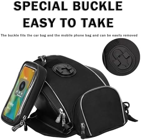 Motorcycle Tank Bag for Harley Davidson Pan America 2020-2024, Magnetic & Strap Mount Tank Bag for Motorcycles, Motorcycle Touring Navigation Luggage Bag Tank Bags,A Strap