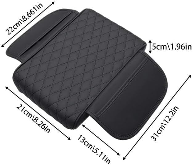 for Alfa Romeo Stelvio (949) 2017 2018 2019 2020 2021 2022 Car Center Console Cover, Leather Memory Foam Protection Pad, Hand Rest Pillow with Height Increase, Interior Accessory,Brown, normal