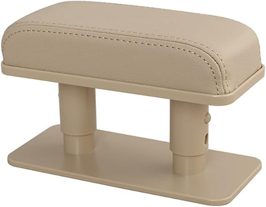 Car Driver Arm Pad Cushion Car Center Console Elbow Cushion Pad Car Door Armrest Rest Pad Adjustable Height Comfort Universal Fit for Most Car, Beige