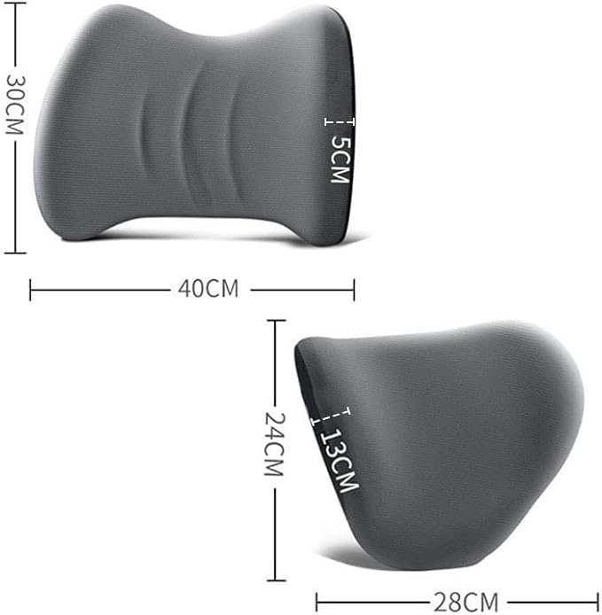Car Memory Foam Pillow for Honda Civic Coupe/Sedan 2016 2017 2018 2019 2020 2021,Neck and Back Support Car Seat Kit Long Drive Essential Neck Pillow Lumbar Support Cushion,Blue
