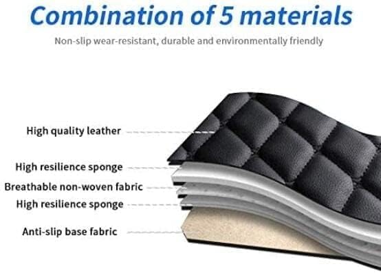 Custom Car Floor Mat Compatible with 97% Car Models Luxury Leather All Weather Waterproof Anti-Skid Full Coverage Car Mats (Yello with Black)
