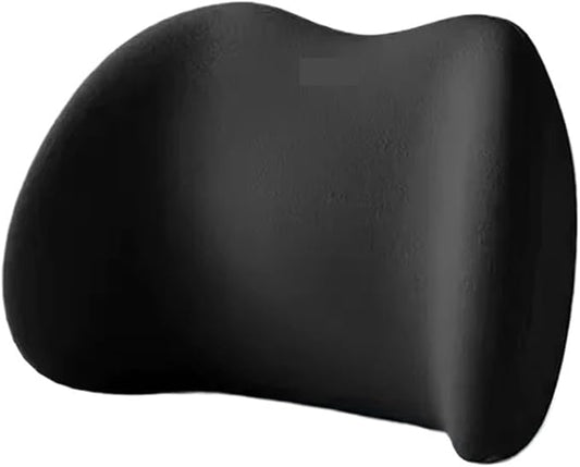 Car Neck Pillow and Lumbar Support Cushion - Memory Foam Backrest for Driver Seat Comfort(Black)