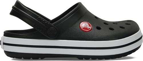 Crocs Unisex-Child Crocband Clogs (Todder Shoes), Black, 4 Toddler
