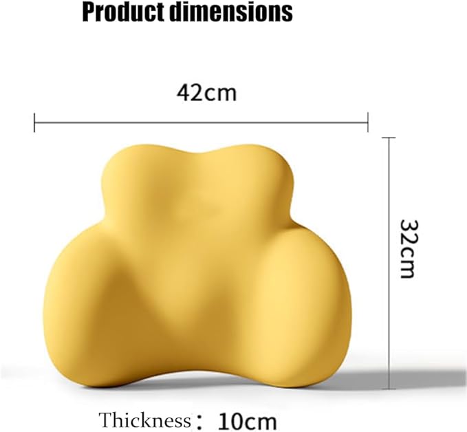 Car Lumbar Support Pillow for Ford Escort Mk4 XR3i Cabrio 1986 to 1990 Memory Foam Back Support Cushion Breathable Car Seat Lumbar Pad Accessories,Dark Gray