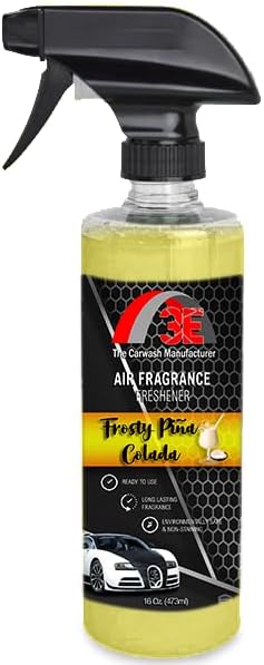 3E Car Air Freshener Premium Piña Colada Scent 16 fl oz – Professional Automotive Air Freshener & Odor Eliminator, Long-Lasting Interior Fragrance for Cars, Trucks, SUVs, RV, Home & Office