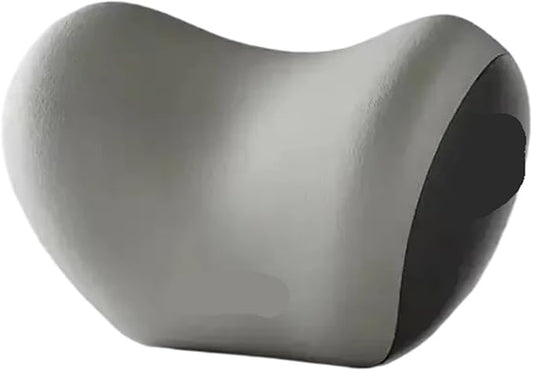 Car Neck Pillow and Lumbar Support Cushion - Memory Foam Backrest for Driver Seat Comfort(Silver)