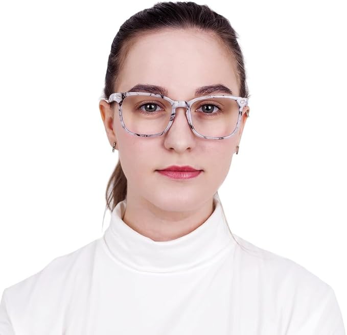 YEIN Bifocal Reading Glasses with Blue Light Blocking Lenses, Bifocal Reader for Women and Men, Vintage Square frame with Spring Hinge (+0.00/+1.75 magnification)