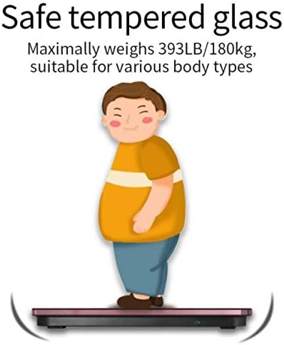 Smart Scale for Body Weight, Digital Bathroom Scale with BMI, Muscle Mass, Bluetooth Body Fat Scale, Body Composition Analyzer with Smart APP Sync Weight Scale, 400 lbs - Black