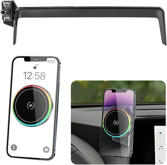 Car Magnetic Phone Mount for Toyota Grand Highlander 2024 2025 2026 and Grand Highlander Hybrid 2024-2026 Auto Accessories Best Cellphone Holder Fast 15W Wireless Charger Cell Phones Charging Stand