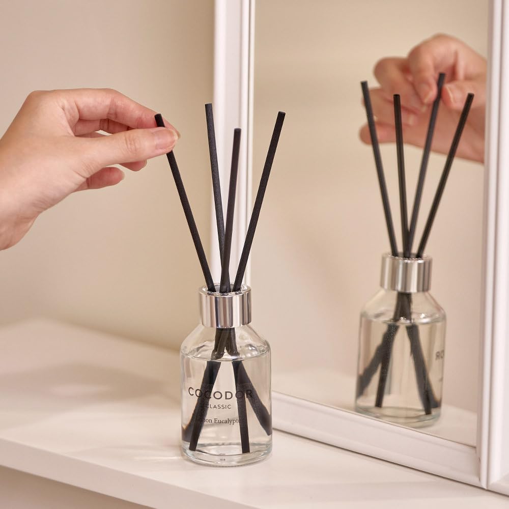 COCODOR Classic Reed Diffuser/White Jasmine/3.4oz(100ml)/1 Pack/Fragrance Scent Essential Oil with Stick Diffuser Set for Home Bathroom Shelf Décor
