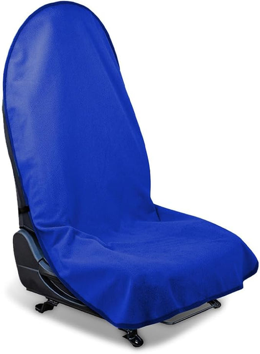 Car Towel Seat Cover, Performance Microfiber Washable Non Slip Vehicle Front Seat Covers, Sweatproof Automotive Interior Chair Protectors, Universal for SUV Automobile Truck (Dark Blue)