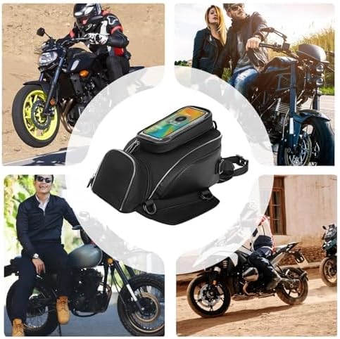 Motorcycle Tank Bag for Honda VFR 800 X Crossrunner VFR800 800X, Magnetic & Strap Mount Tank Bag for Motorcycles, Motorcycle Touring Navigation Luggage Bag Tank Bags,A Strap