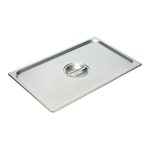 Winco FW-S500 Commercial Portable Steam Table Food Warmer 120V 1200W,Stainless Steel,Large & SPSCF 44197 Size Solid Cover
