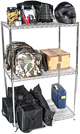 Omega 12" Deep x 42" Wide x 36" High 3 Tier Chrome Starter Shelving Unit