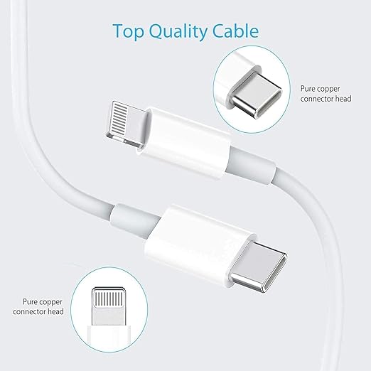 iPhone Fast Charger,Fast Charger iPhone 2Pack 20W PD USB C Wall Charger Type C Power Adapter Lightning Cable Cord Fast Charging Plug Apple Chargers for iPhone 14 Pro/13/12 Pro Max/XS/XR/X/8/SE/iPad