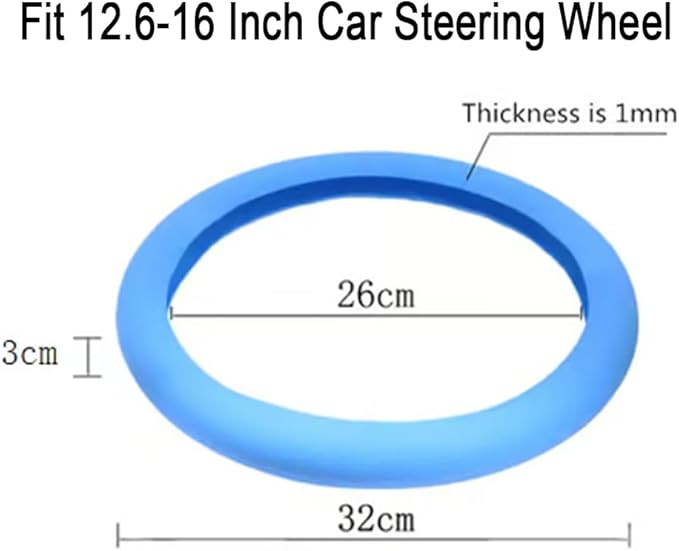 Silicone Steering Wheel Cover, Car Steering Wheel Cover, Anti-Slip Car Steering Wheel Protective Cover, Fit 12.6-16 Inch, for Car SUV Truck Van, for Women & Men (Gray)