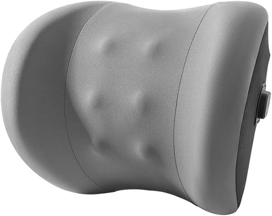 car headrest Pillow,Heat up Vibration Massage Neck Pillow,Memory Cotton Pillow,Neck Support for Office Chair,car seat Neck Pillow,Suitable for Driving, Home, Office Gray