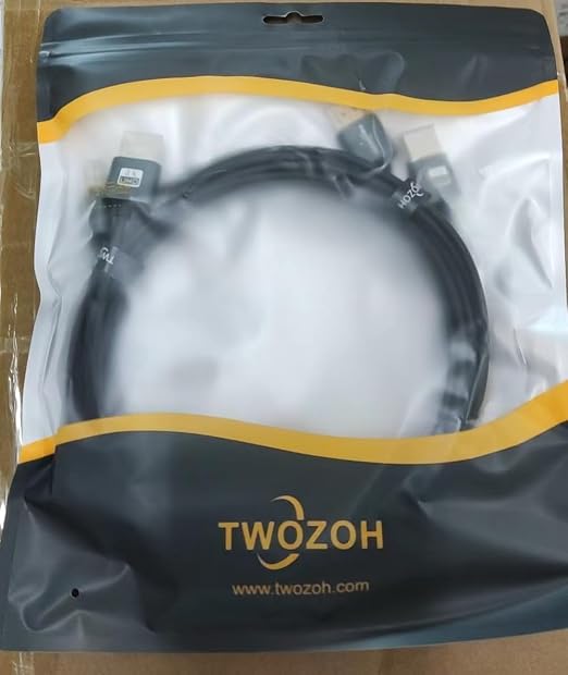 Twozoh Flexible & Slim HDMI Cable 10FT 2 Pack, Ultra Thin HDMI Cord Supports
