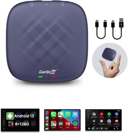 Carlinkit CarPlay Android 13.0 AI Box Adapter, 3-in-1 CarPlay AI Box Max(Plus), Plug & Play, Easy Setup, Built-in Google Play/Netflix/YouTube/TF Card, for Cars with OEM Wired CarPlay&Touchscreen