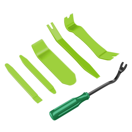 GOOACC 8PCS Auto Trim Scratch Removal Tool Car Audio Dash Panel Window Molding Fastener Remover Tool Kit-Red