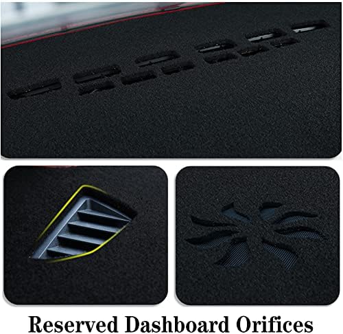 Dashboard Covers for Jeep Compass 2017-2020,Polyester Car Dash Board Cover,Dashboard Protecter Cover,Car Dash Board Cover Mats,Blcak