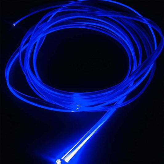 2mm 5meters Car Home LED Ambient Plastic Optic Fiber Light Source Kit Tool Free (5V USB,Blue)