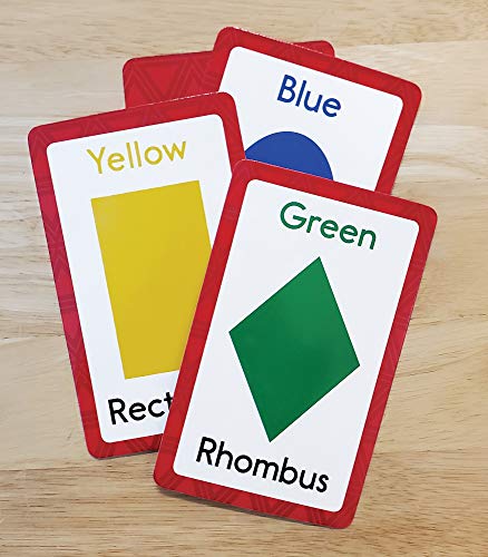 Carson Dellosa 54 Colors and Shapes Flash Cards, Toddler Learning Flashcards for Kids Ages 4 and Up, Educational Games for Preschool and Kindergarten Reading Readiness