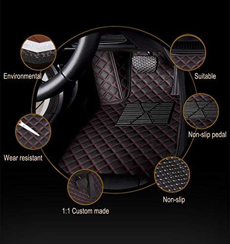 Custom Car Floor Mat Compatible with BMW Mercedes-Benz Toyota Cadillac Lexus Honda Infiniti Nissan Hyundai Kia Audi All Models Cars Sedans SUVs Automotive Mats (Blue)
