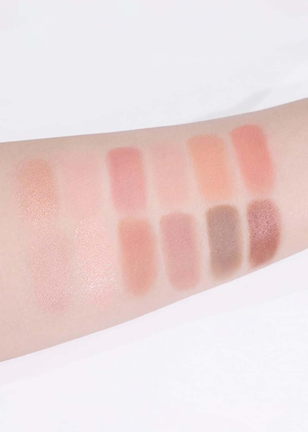 COLORGRAM Pin Point Eyeshadow Palette 01 Peach+Coral= | Ultra-Blendable Matte, Glitter, Shimmer Shades for Daily Makeup | K-Beauty Eye Palette with Easy-to-Use Calculator Design