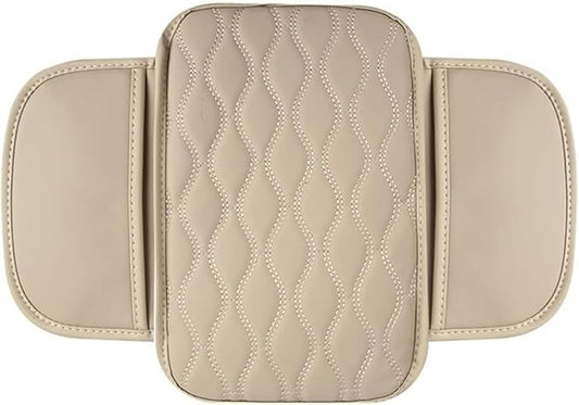 Car Armrest Pad for Cadillac SRX II 2009-2013, Waterproof Center Console Cushion Pad Cover Armrest Storage Box Mat Protection Interior Accessories,Beige