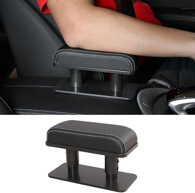 Car Driver Arm Pad Cushion, Car Center Console Elbow Cushion Pad Car Door Armrest Rest Pad Adjustable Height Comfort Universal Fit for Most Car, Brown